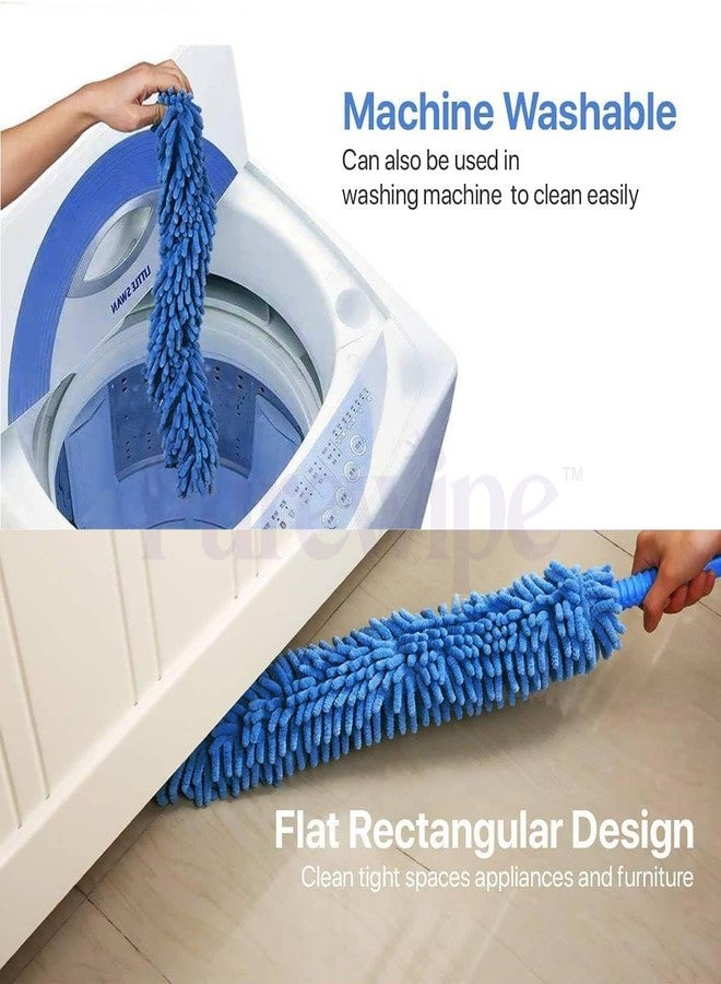 Purewipe Flexible Fan Cleaning Feather Duster | Ceiling Fan Cleaner | Wall & Roof Cleaning | Fan Cleaning mop with Long Rod Home Gadgets & Cleaning Essentials (Microfiber Fan Duster) - Image 3